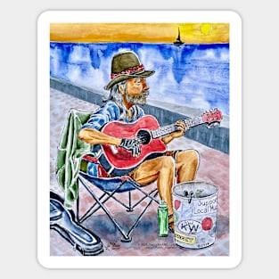 Key West Busker Sticker